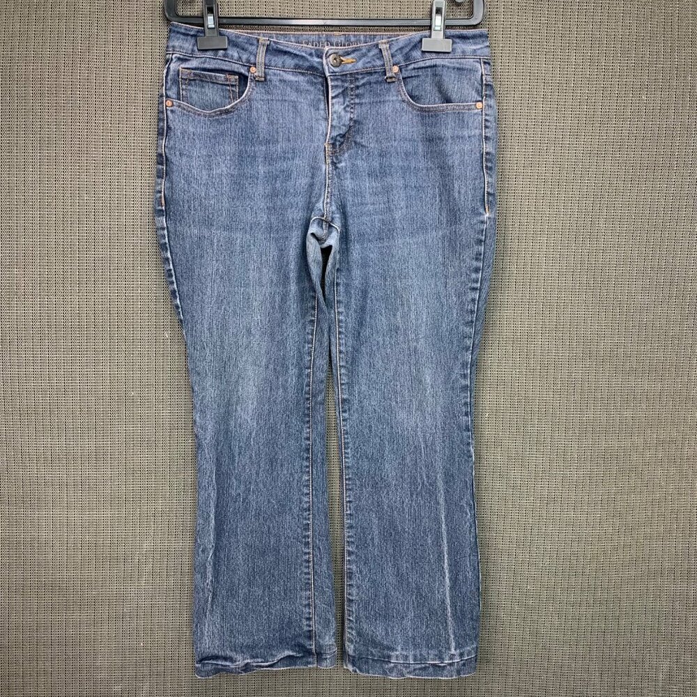Faded Glory Womens Size 14 Blue Bootcut Denim Jeans Classic Fit Casual Wear